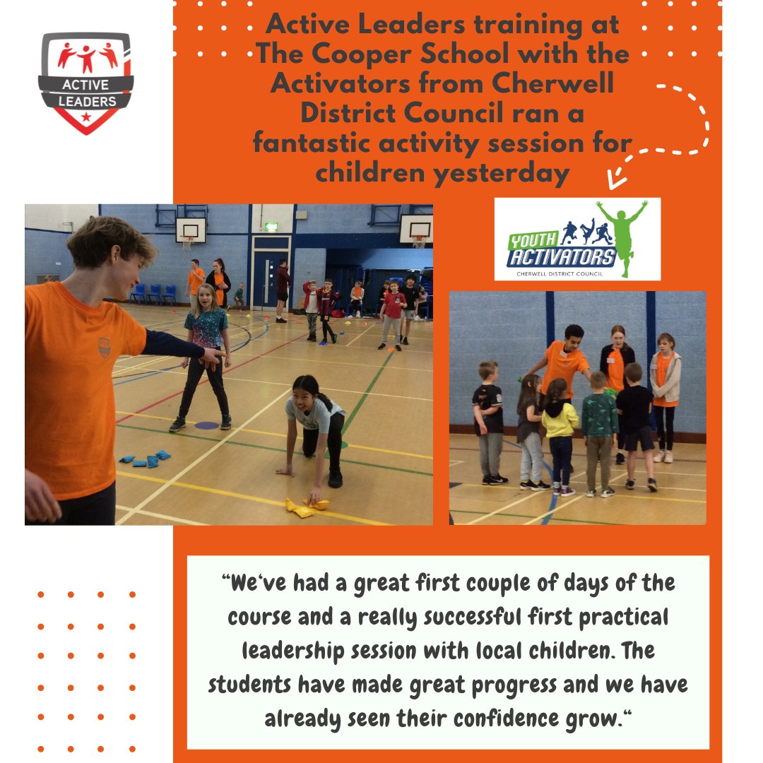 Happy faces all round on the Active Leader course being run by Cherwell District Council's Youth Activators