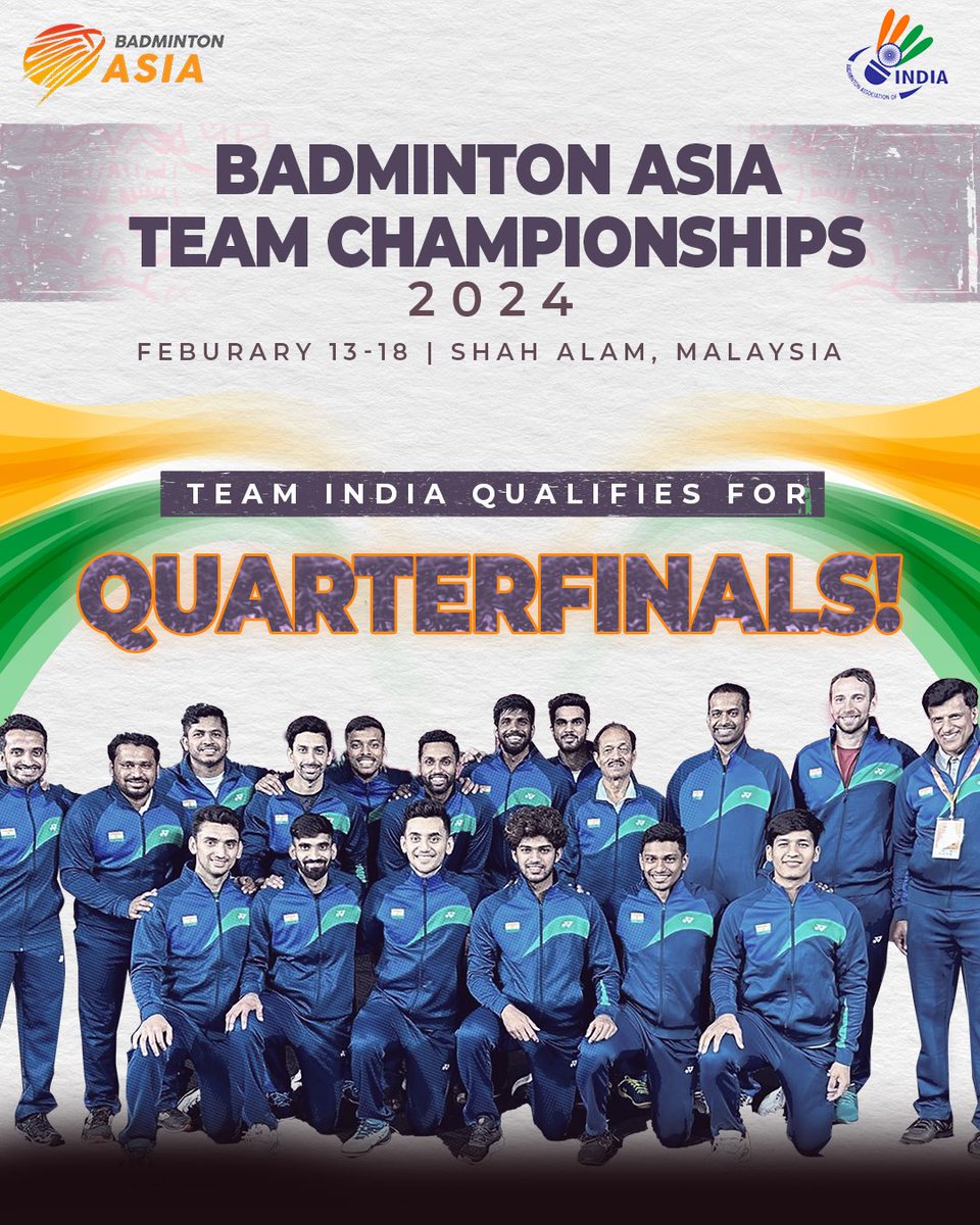 INDIAAAA…INDIAAAAAAA 👏👏👏 Well done boys, keep it up! 💥 #BATC2024 #TeamIndia #IndiaontheRise #Badminton