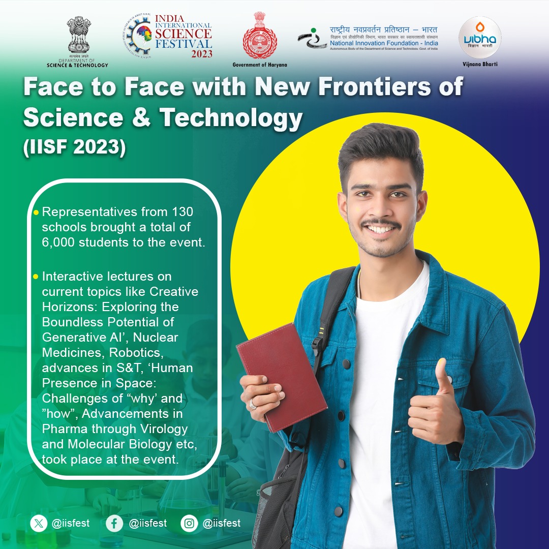 Key outcomes of Face to Face with New Frontiers of Science & Technology event of #IISF2023. It took place at RCB-THSTI campus, Faridabad from 17 to 20th January 2024. @PMOIndia @DrJitendraSingh @IndiaDST @karandi65 @nifindia @CSIR_NIScPR @SMCC_NIScPR @Vibha_India @THSTIFaridabad