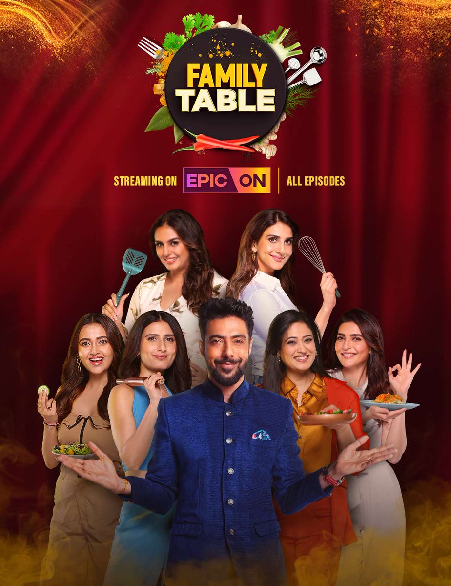 CinemaRareIN's tweet image. #FamilyTable with @ranveerbrar S1 (2024), now streaming on @theepicon.

@humasqureshi @Vaaniofficial @fattysanashaikh @itsmetejasswi @KARISHMAK_TANNA  @shwetatiwari234 #TejasswiPrakash