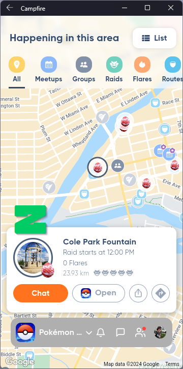 7Pidgeys's tweet photo. Join us for Elite Raids today! Our First batch will be at 12pm in Logansport!
1️⃣ Orange Grasses
2️⃣ Cole Park Fountain
3️⃣ Veterans Memorial Circle
4️⃣ Spencer Park Playground #1
Don't forget to check-in on campfire when you arrive at the starting point! https://t.co/0YJD6HBb9B