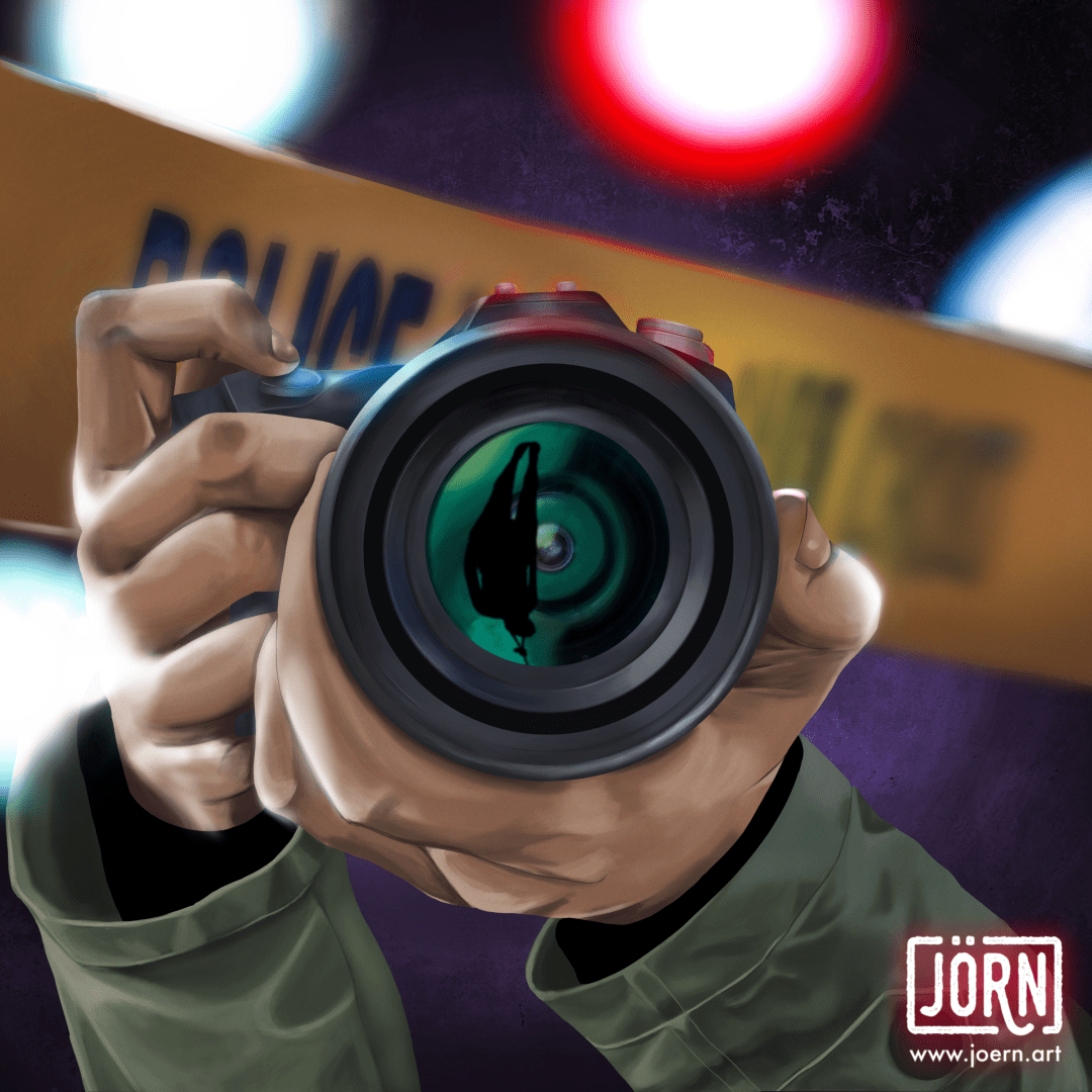 JoernDraws's tweet photo. "Still Shot", my illustration for S20E18 of the @NosleepPodcast. Story courtesy of Dominic Breeze. https://t.co/pVD0GHjbV7