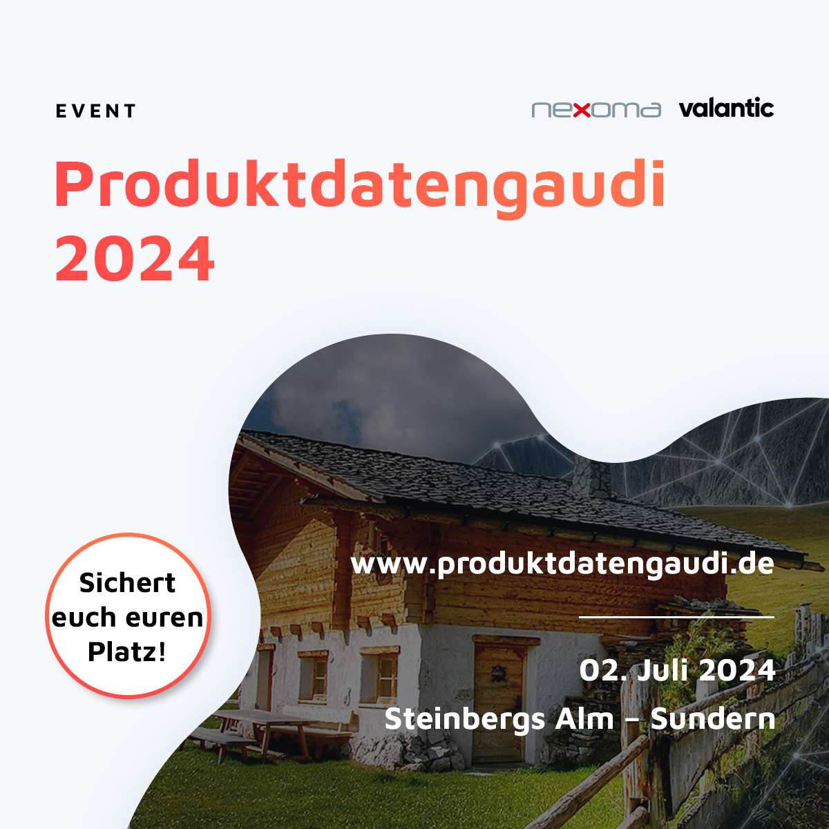 Seid bei der Produktdatengaudi 2024 dabei und sichert euch schon jetzt eure Tickets!🎉 
📅Datum: 02. Juli 2024
🕒Uhrzeit: 09:30 Uhr
🏢Ort: Steinbergs Alm – Wildewiese 1, 59846 Sundernhttps://kurzelinks.de/tmwp #pim #mdm #cx #cxisourpassion #valantic #valanticworld #nexoma
<a href="/nexoma/">nexoma</a>