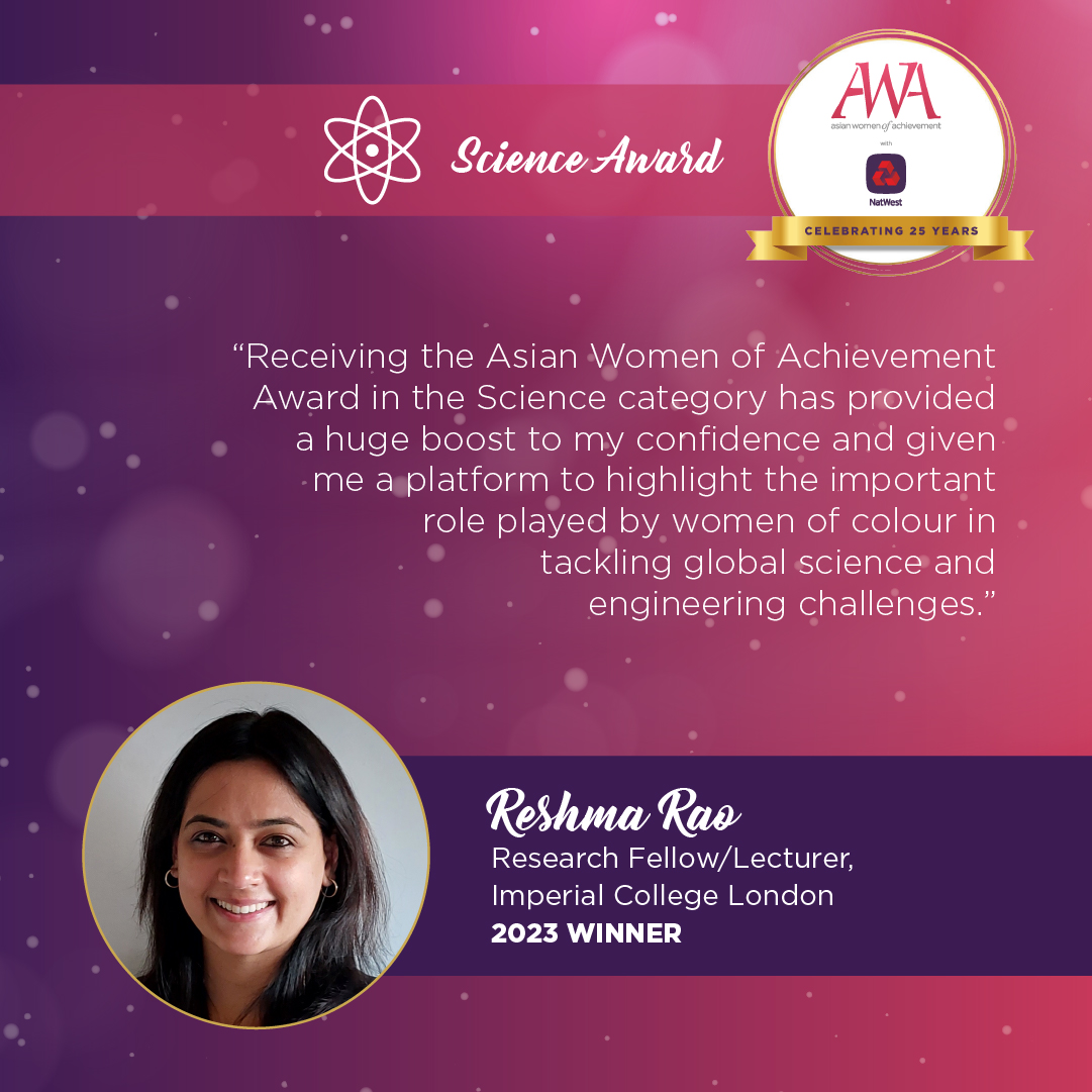 Hear from our alumnae 👉 @Reshma_R_Rao awaawards.com/our-stories/ Help us on our mission to shine a light on these women and nominate for the #Science Award today! awaawards.com/nominate/ ⏰Deadline is midnight on the 6th March 2024⏰