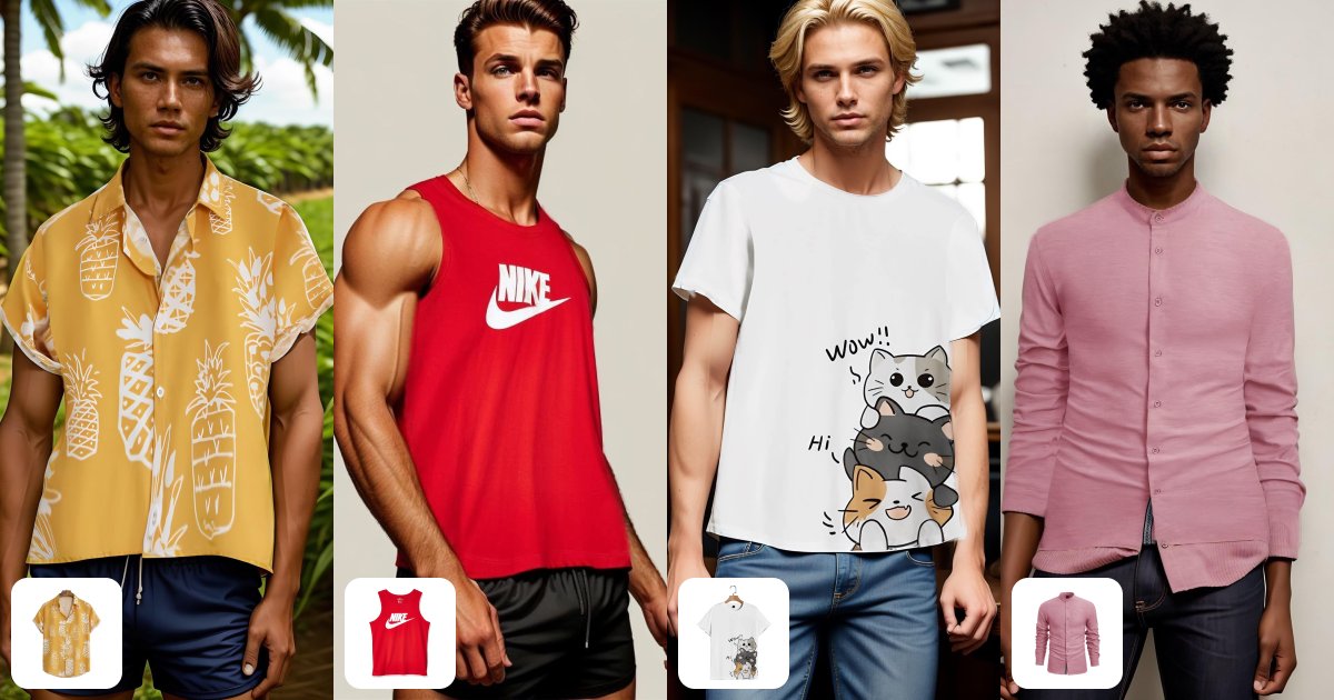 🆕 in Pebblely Fashion: Male models

You can now put your brand’s clothes on both male and female models using AI.

ICYMI:
📸 Only a flatlay or mannequin image required
🎯 Accurate representation of your clothes
💰 100x cheaper and faster than traditional photography