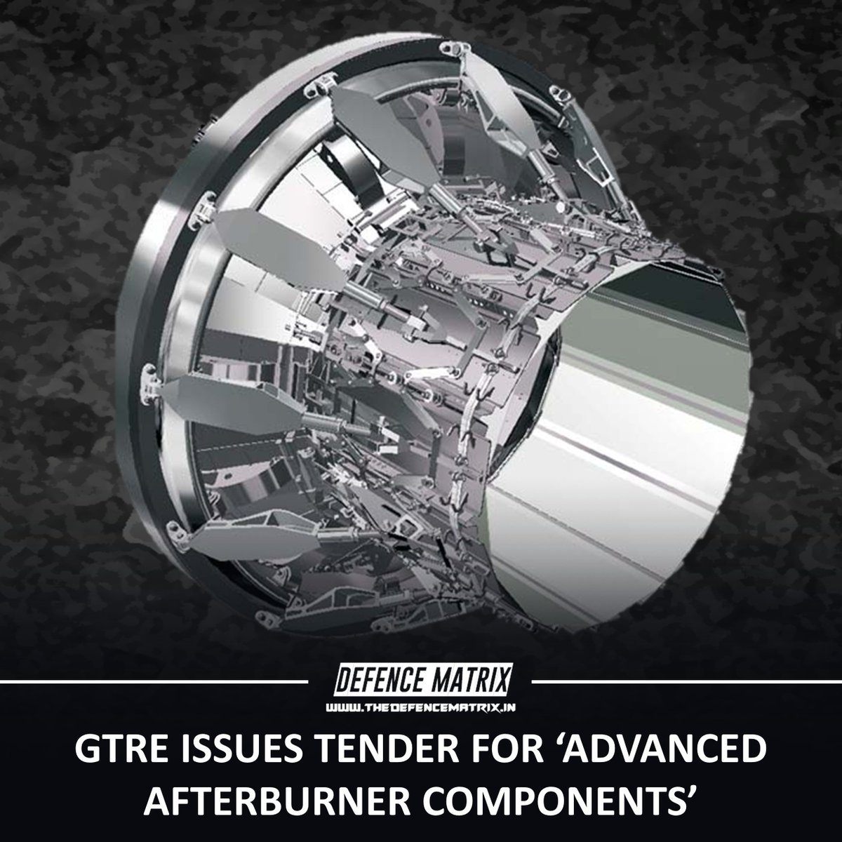 Defencematrix1's tweet image. Update on Gas Turbine Technology Development:

DRDO&apos;s GTRE has issued tenders regarding the supply of &apos;Advanced Afterburner Components&apos; made from advanced metal alloys (Haynes 188).

📷Rep. pic of Kaveri Afterburner Nozzle
