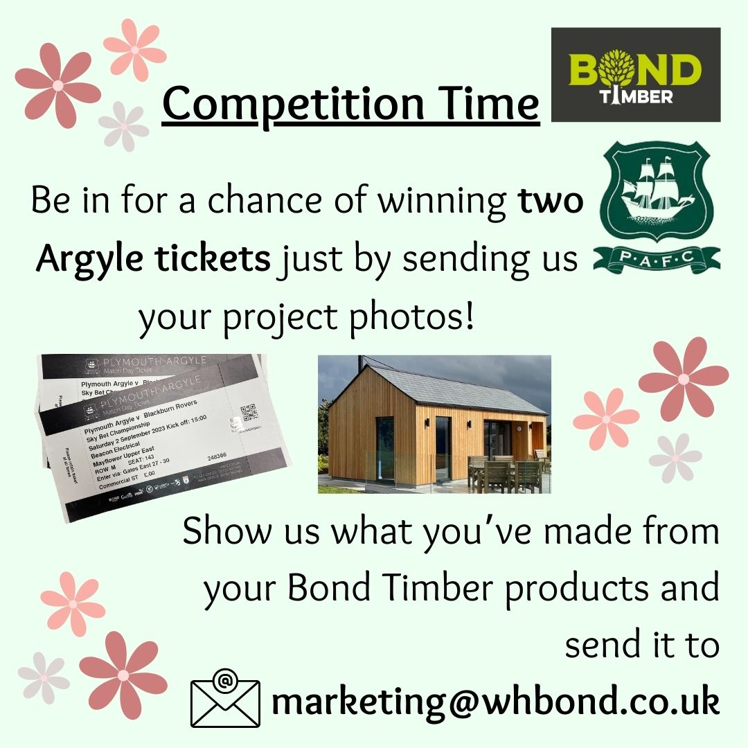 BondTimber's tweet photo. Competition time!!⚽️
Send in your photos to marketing@whbond.co.uk

#pafc #plymouthargyle #tickets #argyletickets #bondtimber #timberproject https://t.co/9RCvev3tzB