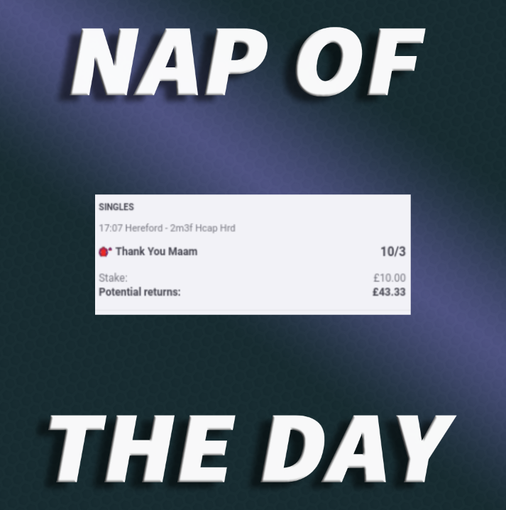 FreeUKBetsTips's tweet photo. 🔥🔥 Today's Nap Of The Day 🔥🔥 

👀 Our Experts Tip - 17:07 Hereford Thank you Maam 10/3 (4.33) 👀

💷 Placed on the last three hurdle starts, back up in trip will suit.  💷

#freebettingtips #bettingtipster #bettingsports #bettingtips #sidehustle https://t.co/mIj2MRVzjx