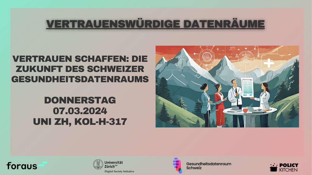 Wir haben unser Projekt 'Vertrauenswürdige Datenräume' lanciert, um die Zukunft der Schweizer Gesundheitsdatenräume gemeinsam mit euch zu gestalten. Beteiligt euch an der nationalen Debatte gemeinsam mit anderen Interessengruppen und designt innovative Lösungen