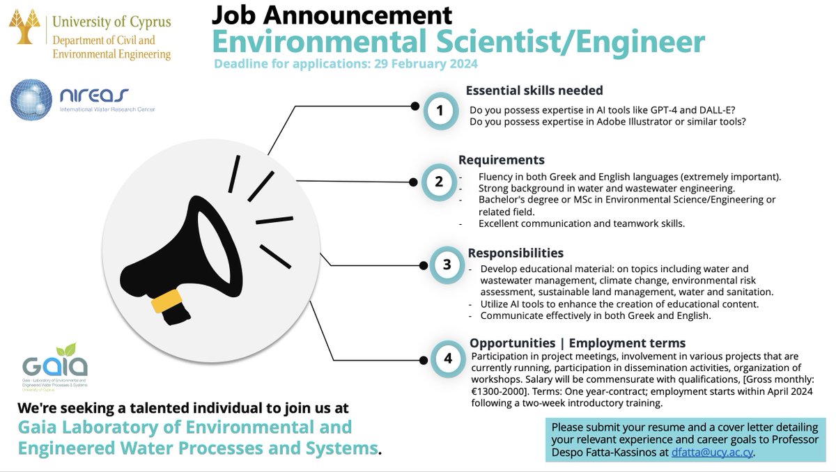 If you meet these qualifications and are excited about contributing to meaningful environmental projects, we want to hear from you! We look forward to welcoming a dynamic environmental engineer/scientist to our team!