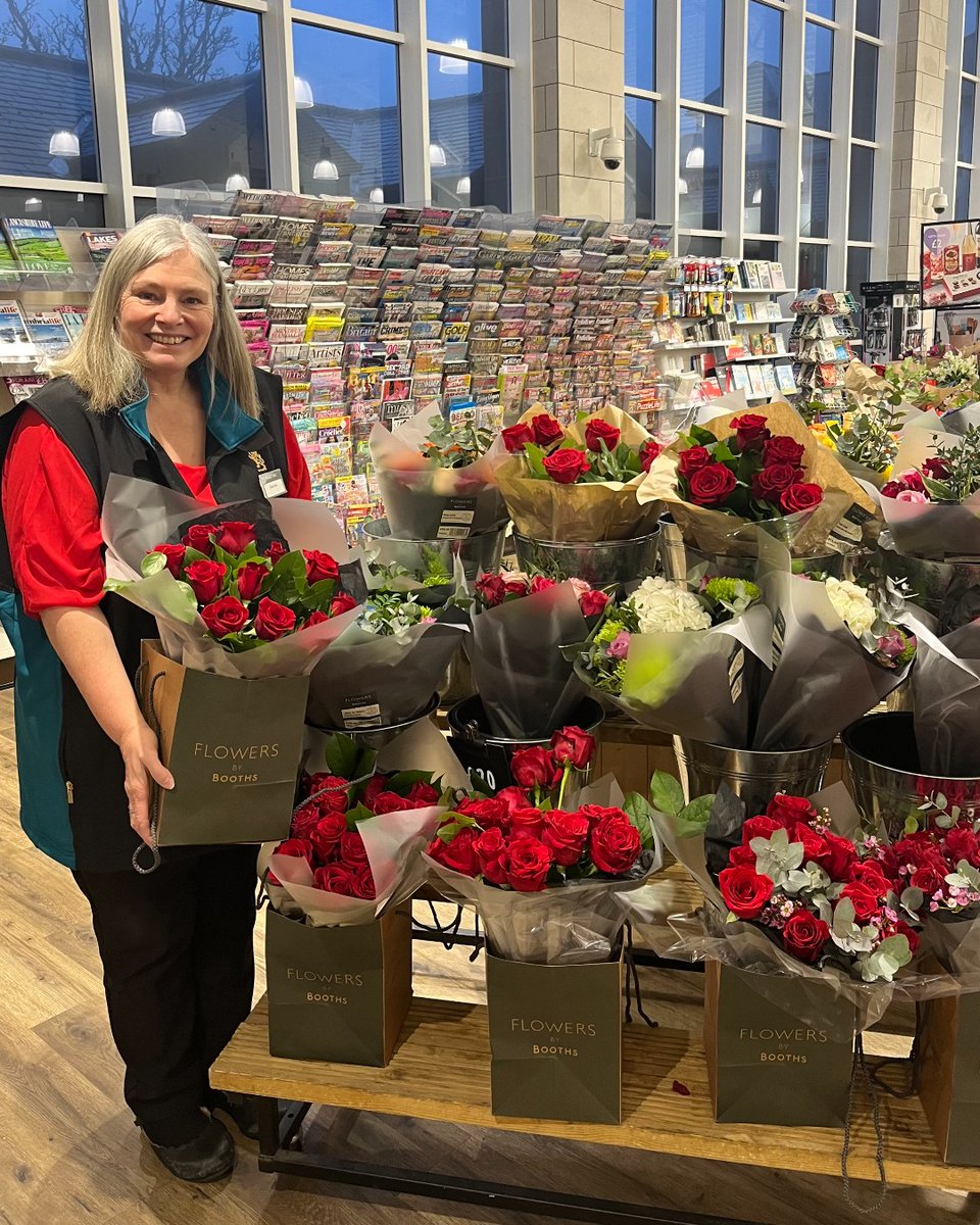 BoothsCountry's tweet photo. Denise and Clare from Kendal have lots of beautiful bouquets to pick up today for Valentine's! 💐 https://t.co/7bvQJK8Pm2