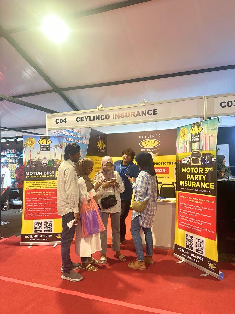 ceylincomv's tweet photo. Thank you to all our valued customers and friends who visited our Ceylinco Insurance stall at Maldives Marine Expo 2024! https://t.co/8BqMYllcN1