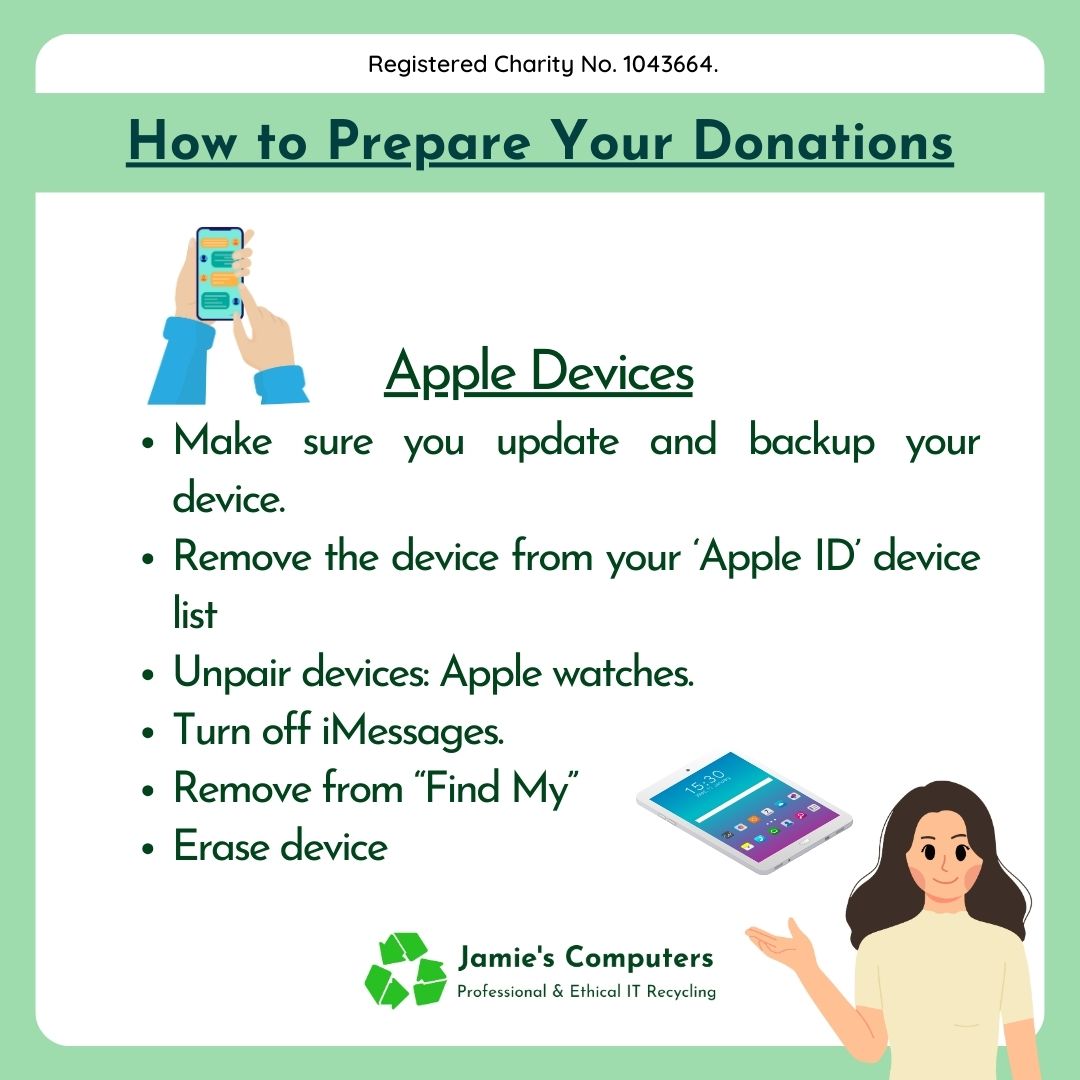 JamiesComputers's tweet photo. 📱How to prepare your donations
To make sure we get the best out of your donations if you could please follow the steps below.📱
Thank you so much for you support, every donation makes a positive impact to raising funds for @SSJCharity  and improving sustainability ♻️ https://t.co/sTmXftdlUg