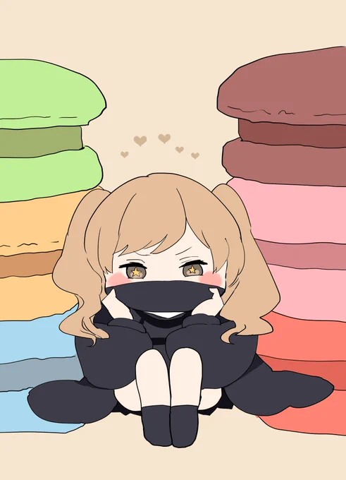 マカロン食べたい子さん #描いたよクレアさん#バレンタイン2024 