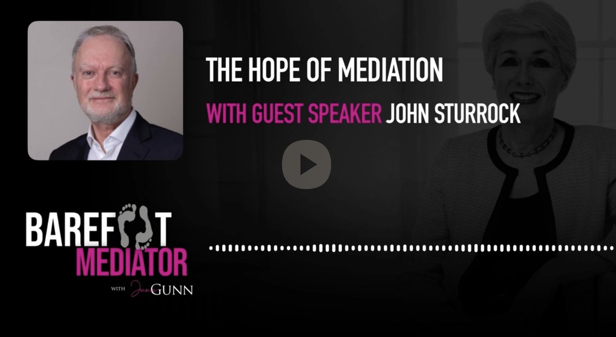 How is it possible to resolve some of the more challenging problems facing global society today?

Great to have a conversation with John Sturrock <a href="/Coremediation/">John Sturrock</a> about The Hope of Mediation. Listen here! >>
pod.link/1691720323/epi… #BarefootMediator