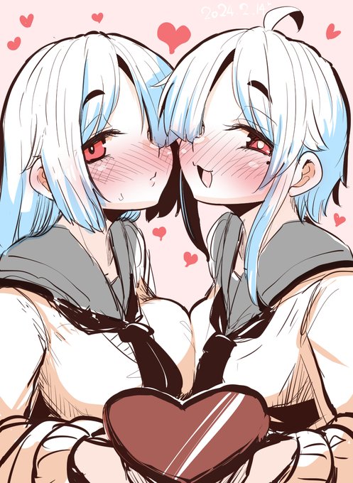 商業漫画の双子ちゃんでバレンタイン 