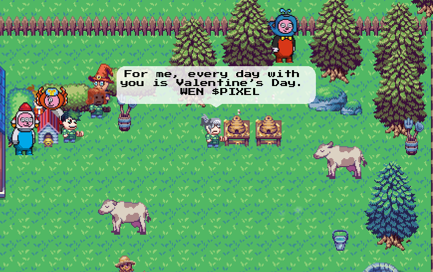 PasitthichodJ's tweet photo. @pixel_barney @pixel_margaret For me, every day with you is Valentine’s Day.
WEN $PIXEL - @pixels_online https://t.co/l4WVYQ07EE