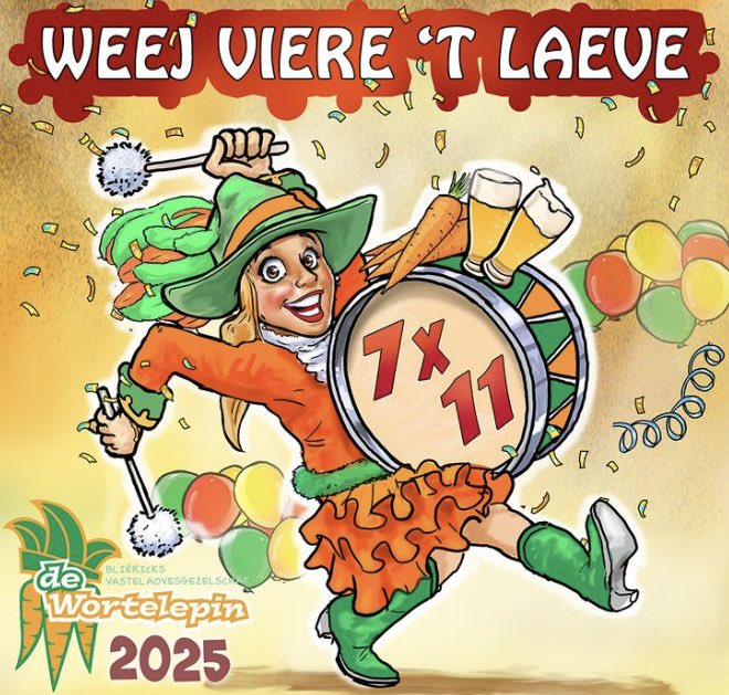 Motto 2025 bekind van <a href="/deWortelepin/">VG 'de Wortelepin'</a> #Vastelaovend #Bliërick #Jubileum