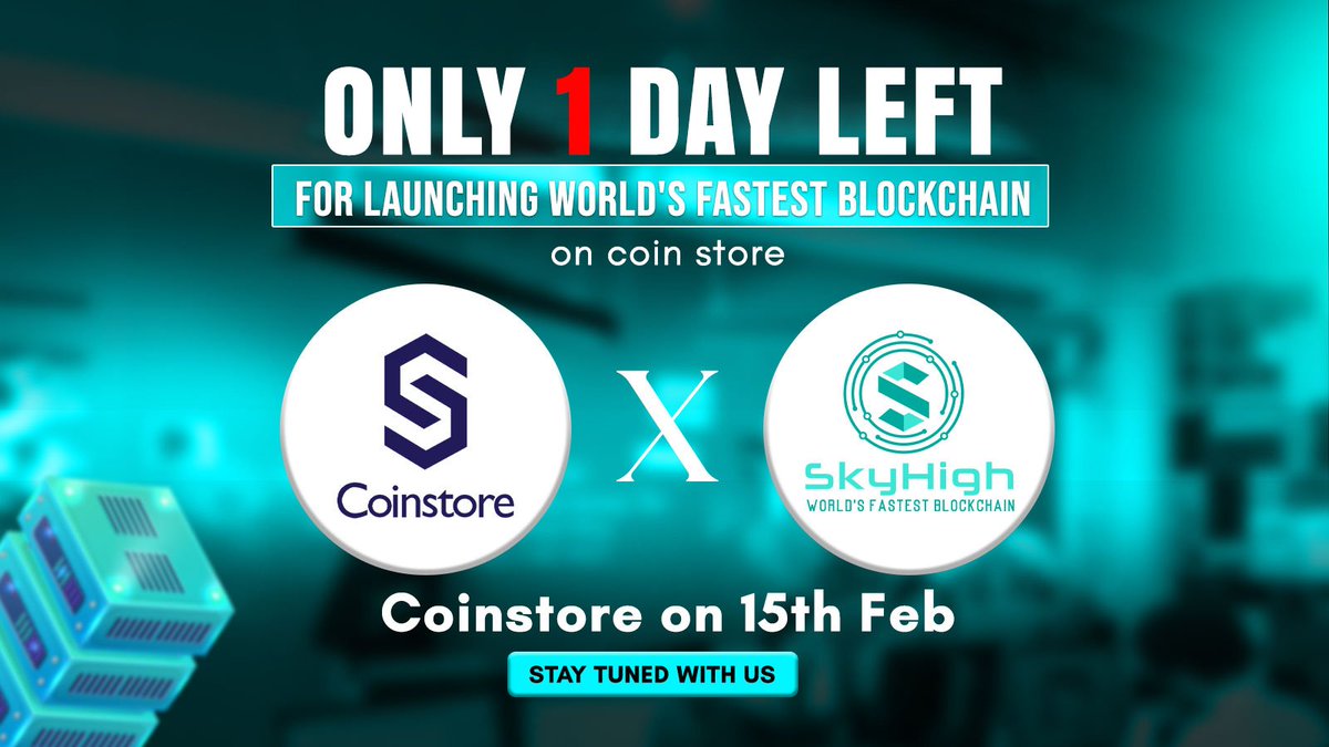 skyhigblockchan's tweet image. "Only 1 Day is left"‼️ 

✨Get ready for the world's fastest layer 1 blockchain - 50,00,00tps

#Coinstore
#fastestblockchain
#blockchain
#skyhighblockchain