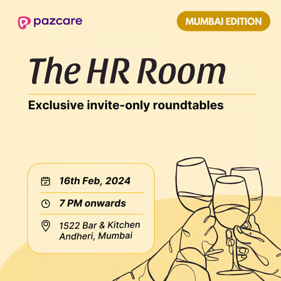 You guessed it right! 

Our upcoming 'The HR Room' event is headed to Mumbai!

Join our exclusive, invite-only roundtable where you can connect with fellow people leaders & discover the real individuals driving People Success.

Comment 'Hi' to secure your invitation.

#HRLeaders