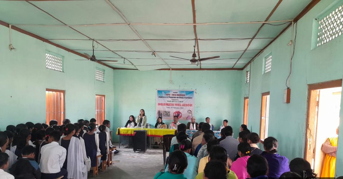 09.02.2024: Special Cell, Karbi Anglong, Assam at Inglongkiri High School , Borlangfer, engaging on prevention of child marriage at a meeting with students in the presence of the village Headman and Village Defense Party members. Oganised by Youth and Eco club.