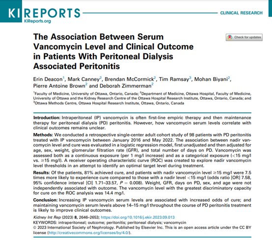 KIReports's tweet photo. 1) Hello #MedTwitter #NephTwitter 🚨 #KIReports #Tweetorial Alert 🚨 Let’s discuss ⭐The Association Between Serum Vancomycin Level & Clinical Outcome in Patients w/ #PD-Associated Peritonitis ⭐ https://t.co/MIaVRpaYtw
@sophia_kidney @ghobby @nephroseeker @ISNkidneycare https://t.co/PEe5Sbc2lj