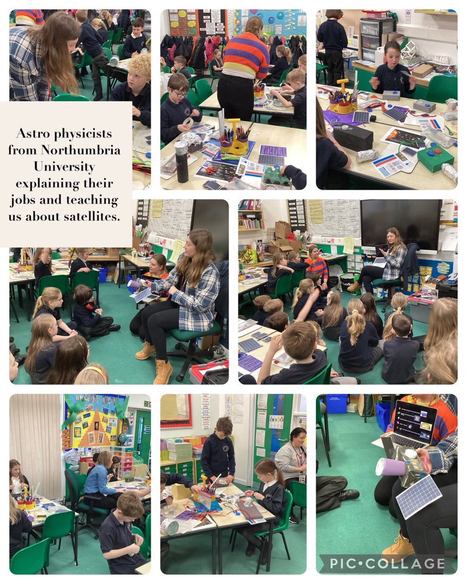 coquetparkfs's tweet photo. A huge thanks to Shannon and Morgan from Northumbria University who came into yr 4 to teach us about satellites for our space themed STEM week. Morgan explained that she’s an ex-pupil and told us all about her interesting job! The yr 4s were amazed that it could be them one day! https://t.co/QS92plKRkh