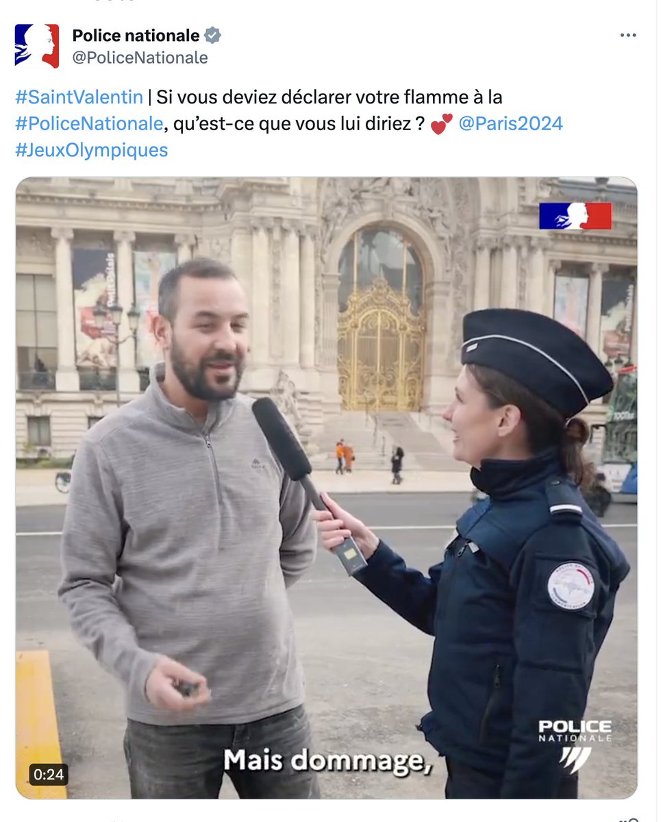 "Tu es le baton dans la roue des avancées social pour un monde plus juste et le bras armée de la bourgeoisie qui privilégie d'une impunité 💜😍"