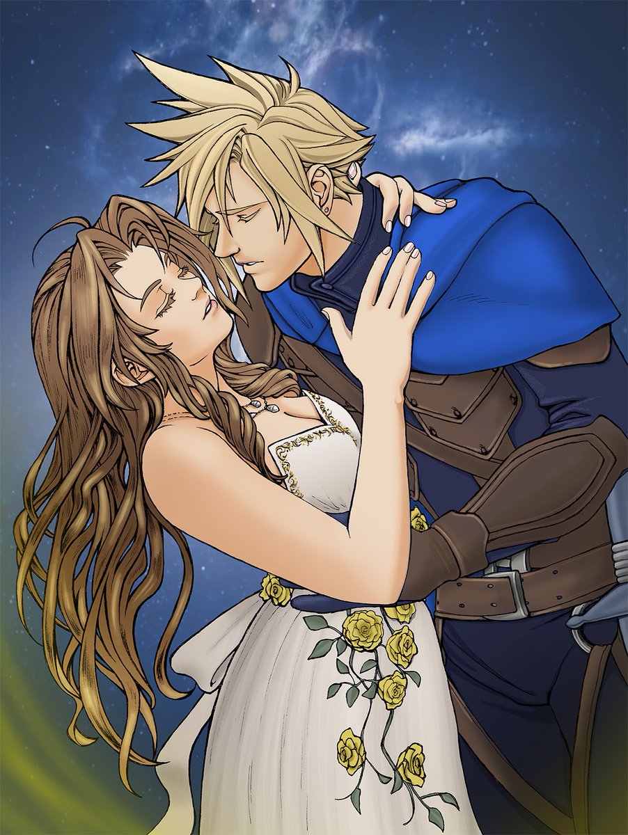 HerzenReine's tweet photo. 🎶 And never let me go ~ 🎶 #FF7Rebirth #クラエア #aerikura Happy Valentine's Day 💙 https://t.co/qEPxCqRkTf