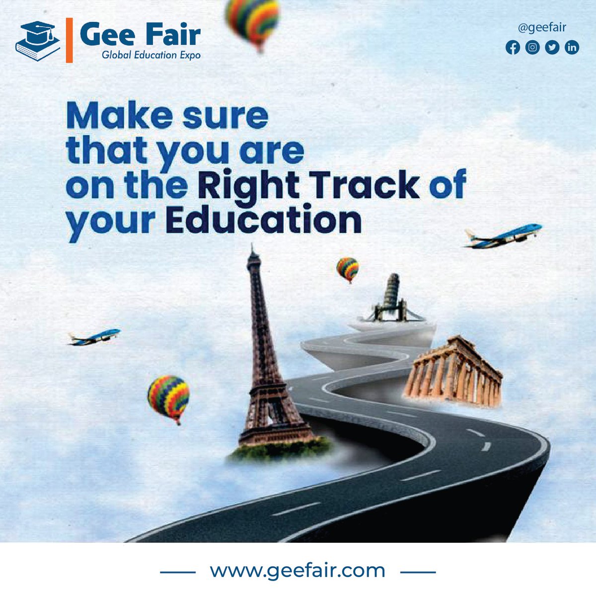 'Dive into a world of learning at Gee Fair Education Expo! 📚✨ Discover new things, get inspired, and have fun with us! It's where curiosity meets excitement. 
#geefair #learningadventure #exploreDreamThrive #discoverYourFuture #funlearning #geefairmagic #yourjourneystartshere
