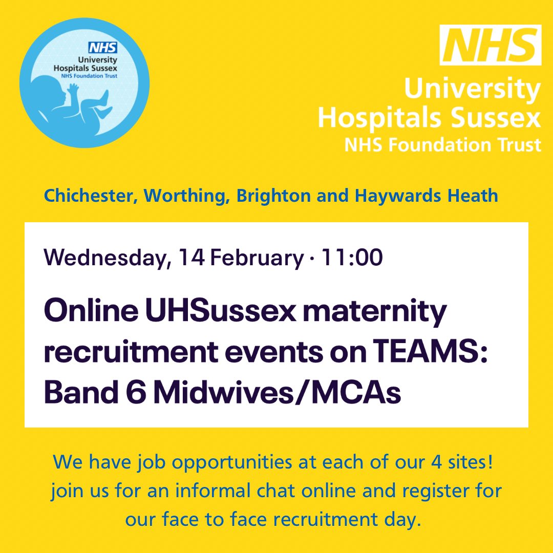 Find out more about working at any of our 4 maternity sites. Informal drop in and meet our Recruitment and Retention Midwife Jane. Register for our face to face recruitment day. Child and Pet friendly! Register: bit.ly/4burGpE