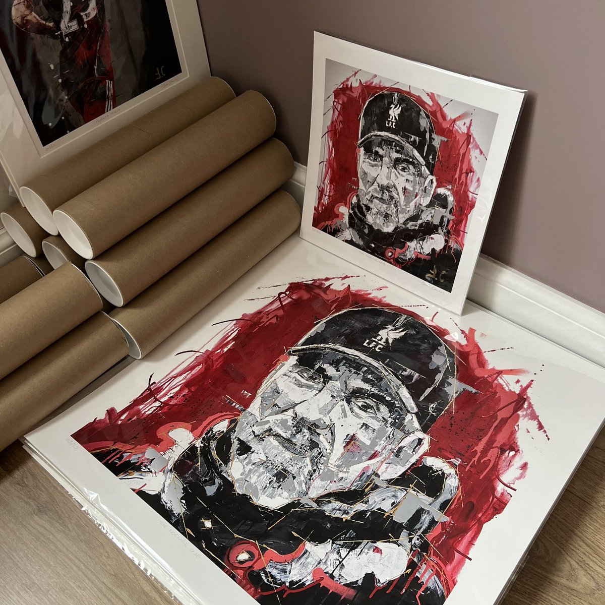First batch of small &amp; large limited edition “The Normal One” Jurgen Klopp prints are being shipped tomorrow, those local will be hand delivered over the weekend ❤️