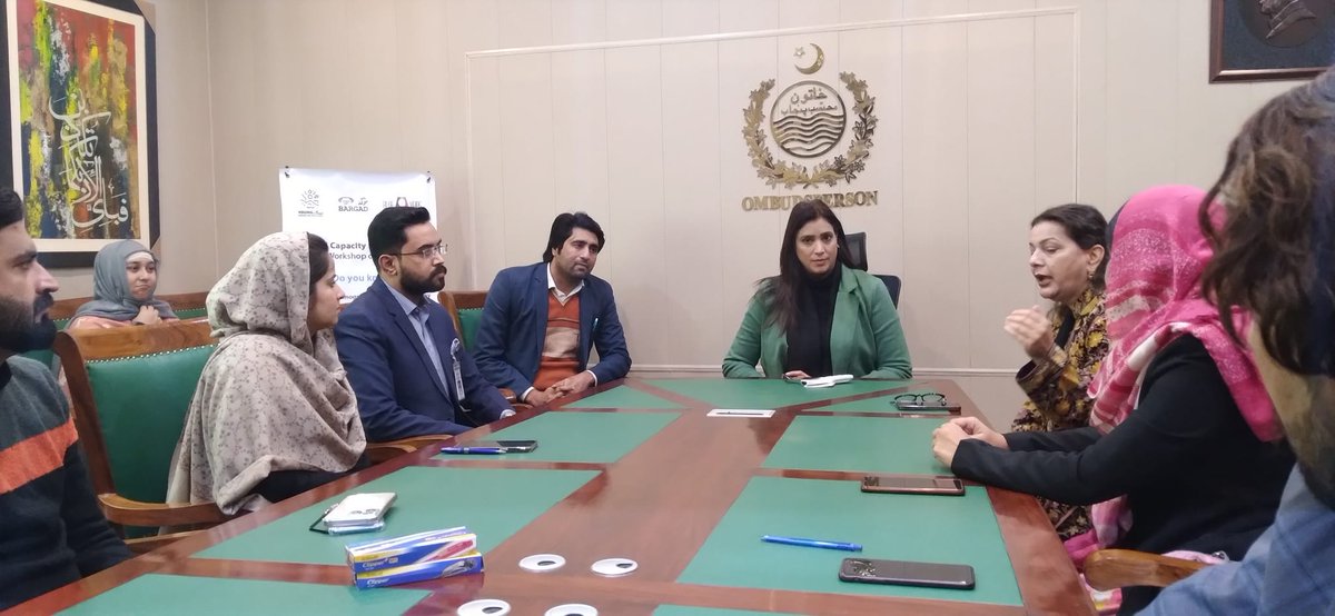 LSP2525's tweet photo. CSOs Representatives meeting with Government Department Ombudsperson Head Office Lahore.
#Capacitybuilding #Womensempowerment #YLOs #youngomang #GLOBALGOALS #LeaveNoOneBehind #LifeSavors #CDAPAK #BargadYouth https://t.co/ZdVlyY0FLH