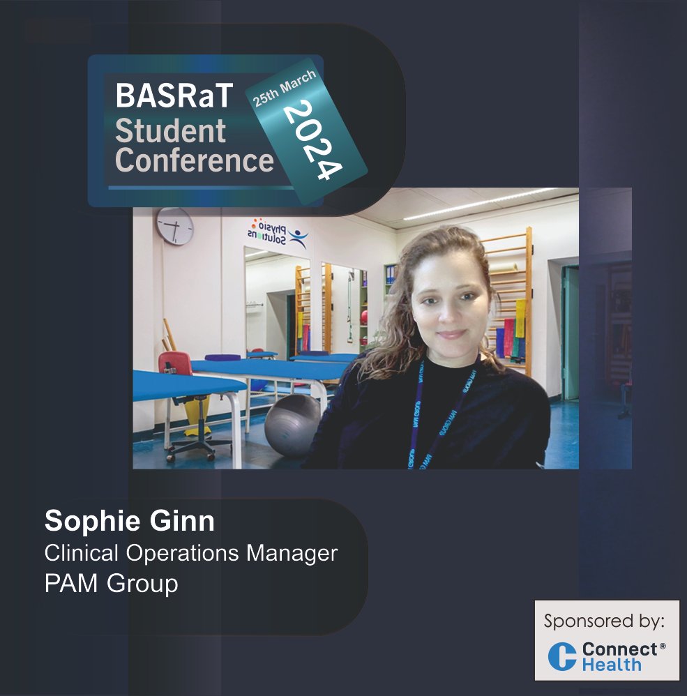 Student Conference – a valuable insight into Occupational Health

As a Manager with an MSK dept in OH, Sophie champions the GSR Profession.

She is excited to talk to you about her career pathway and about the stimulating and diverse world of OH.

Book now student24.eventbrite.co.uk