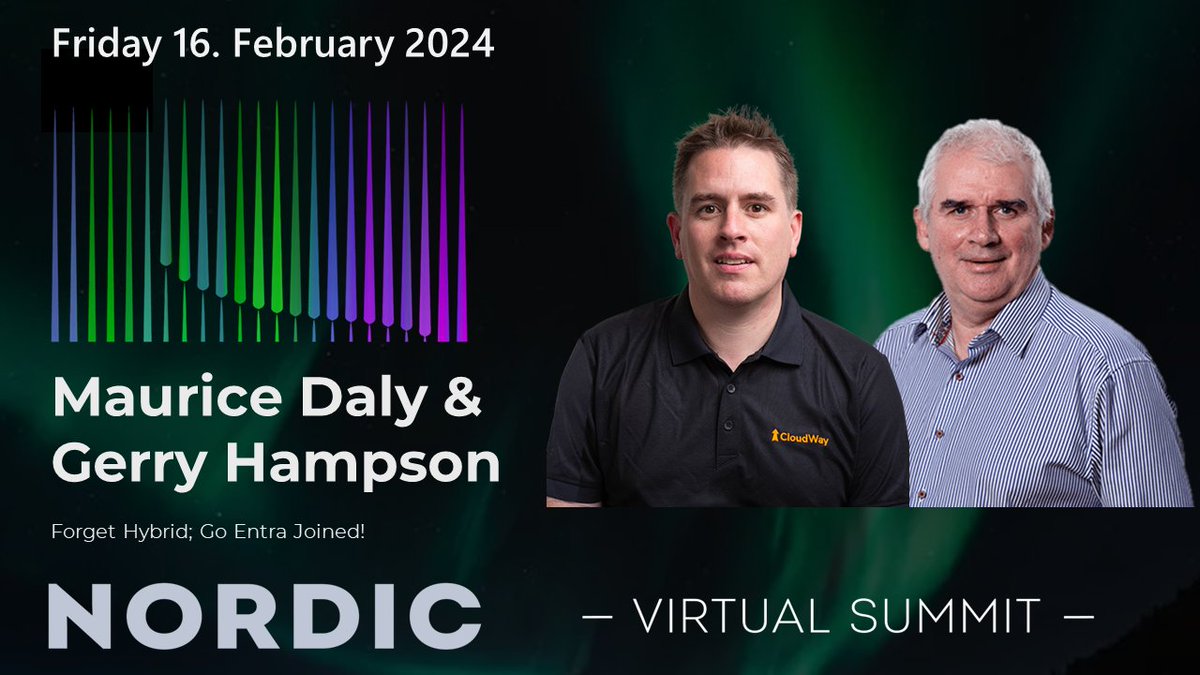 Do you want to go fully cloud native but are concerned about on-premises access? Join <a href="/modaly_it/">Maurice Daly [MVP]</a>  and <a href="/GerryHampson/">Gerry Hampson</a>  for an insight into just that, in their "Forget Hybrid, Go Entra Joined" session at the #NVSummit. Register today - nordicvirtualsummit.com/register/ #Windows11 #MSIntune