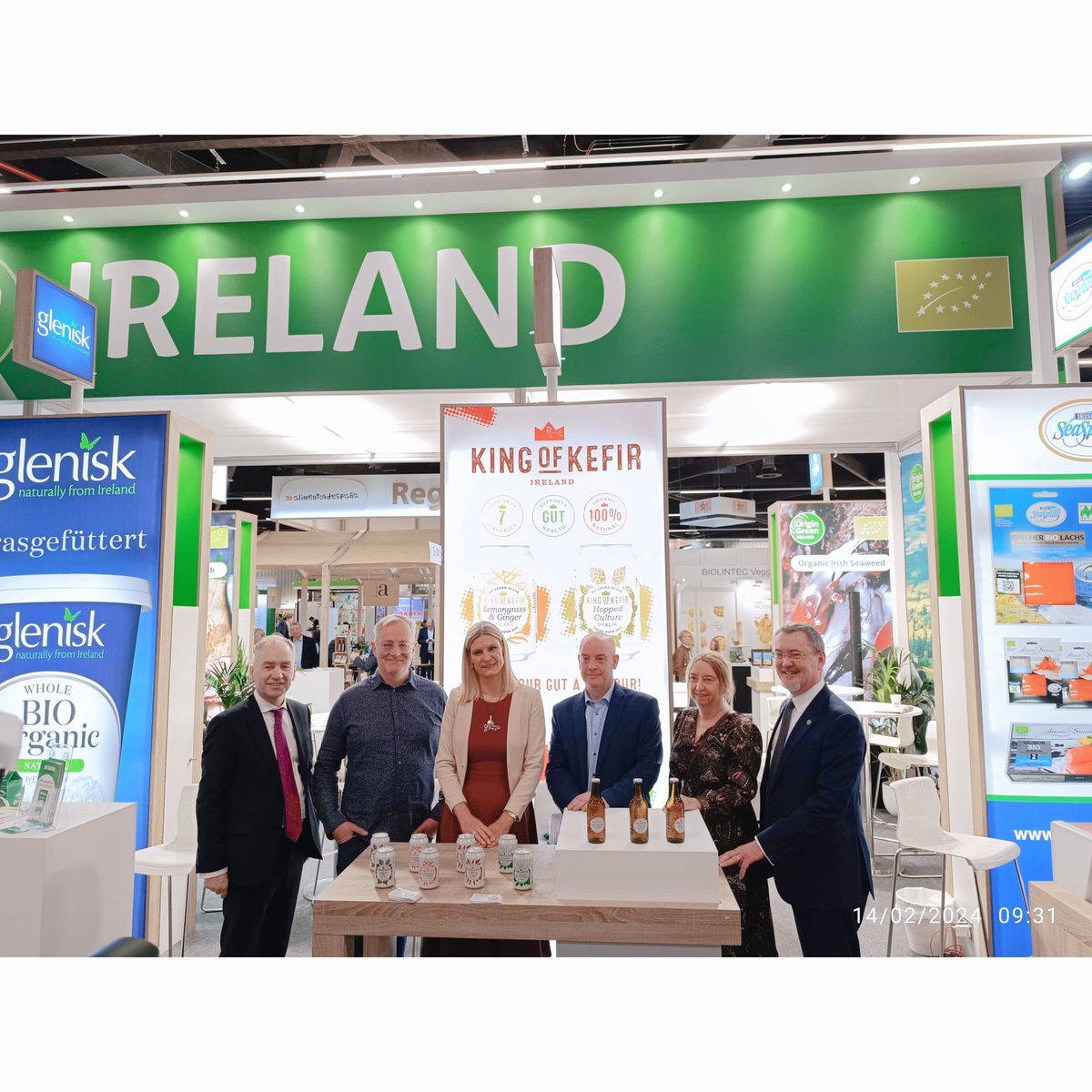 Today we had the pleasure of hosting Pippa Hackett and Jim O'Toole from Bord Bia at Biofach Vivaness. 
We are grateful for their team's support, without which we wouldn't be here. Thank you for visiting us! #BiofachVivaness #BordBia #grateful