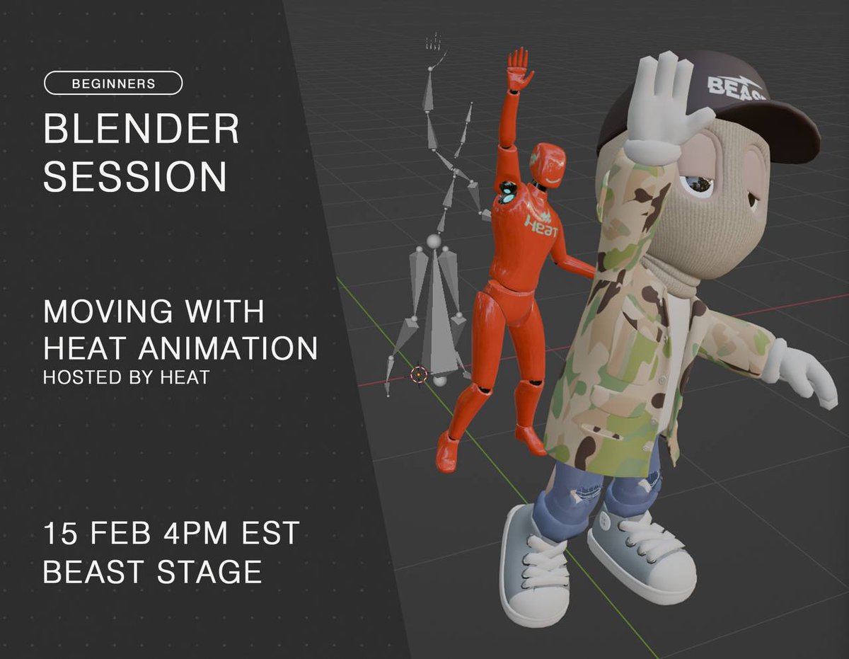 Moving with HEAT: Beasts Come to Life

Content creation made easy in Blender

Join us in the Discord at 4PM EST tomorrow for a session by the <a href="/HEATanimation/">HEAT</a> team behind heat.