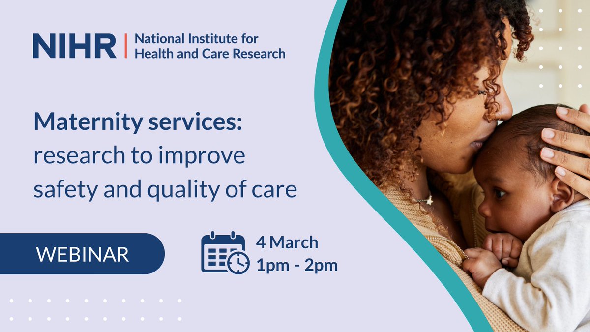 Do you work in maternity services? Keen to hear about the latest evidence on improving safety & quality of #MaternityCare? Join our upcoming webinar! We'll explore the key attributes of safe maternity care, including how to deliver more personalised care: gmg-lgcgroup.zoom.us/webinar/regist…