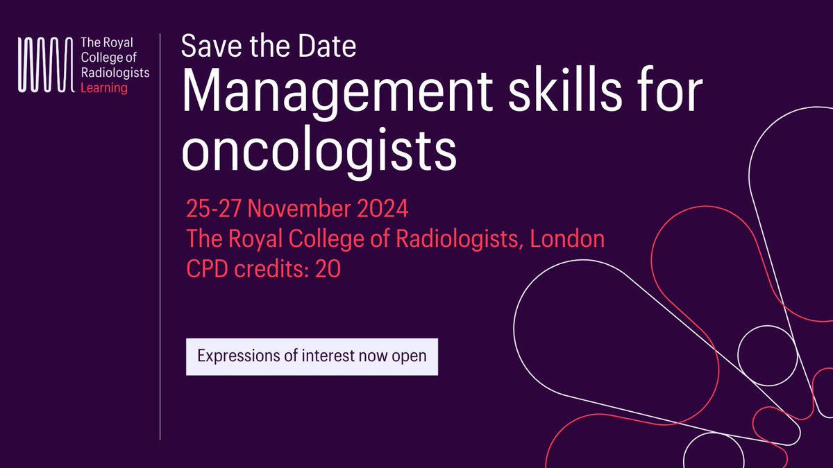 Our 'Management skills for oncologists' course takes place on 25-27 November! Develop practical management skills and approaches to run a busy UK oncology department. Express your interest for priority booking: bit.ly/Mgnt_CO @ClinOncology @onctrainees @clinonctrainees