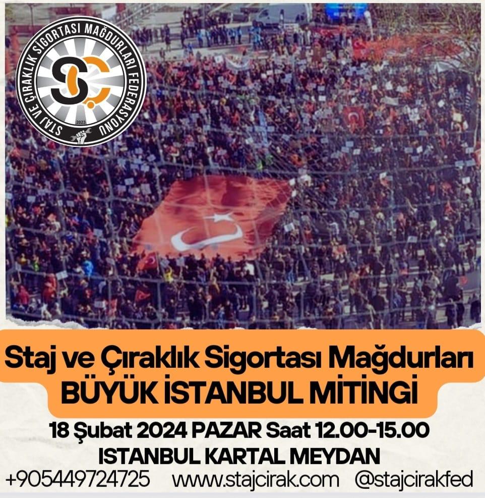 Staj ve Çıraklık Sigortası mağdurları, haklarını alana kadar susmayacak.
Biz de onlarla omuz omuza yürüyeceğiz...
#18ŞubatÇıraklarınHakMitingi