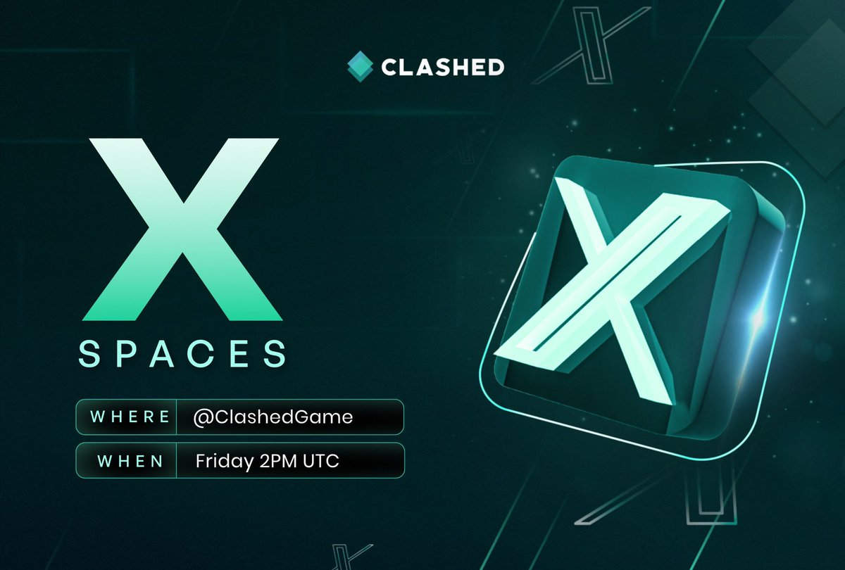 ClashedGame's tweet photo. Introducing our weekly X show 🎙️

Join us every Friday at 2PM UTC to discuss everything Clashed &amp; more. 

Set a reminder below 👇 https://t.co/loZ26YXv8d