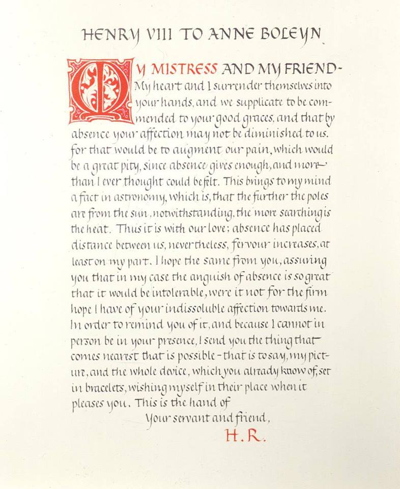 Our final admission of adoration this Valentine's. One of Henry's letters to Anne ❤️

#ValentinesDay #AnneBoleyn #HenryVIII