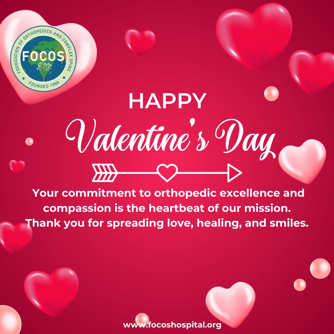 💌 Wishing our FOCOS family a Happy Valentine's Day!💕💕
#FOCOSValentine 
#HealingHearts
#OrthoLove
#Valentines2024