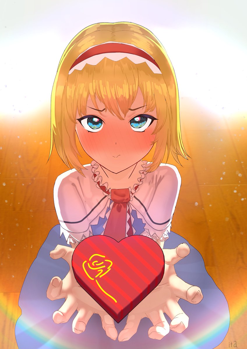 a50009552's tweet photo. 「う、受け取ってくれる…？❤️」(1/2)
#東方 #バレンタイン https://t.co/XfKqZ1igxf