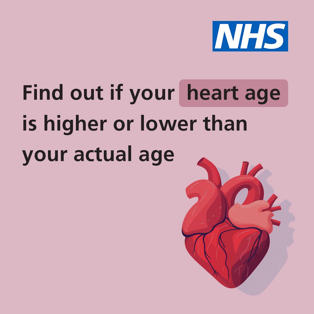 Roses are red, violets are blue, but why should your heart age, matter to you? If your heart age is older than your actual age, you could be at increased risk of having a heart attack or stroke. Check your heart age here ➡️ nhs.uk/health-assessm… #ValentinesDay