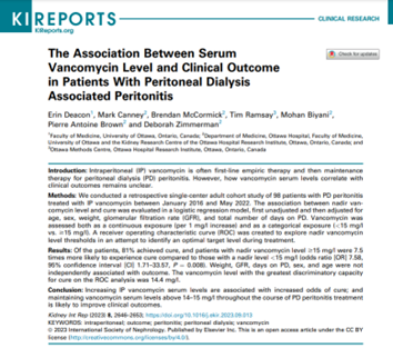 ckd_ce's tweet photo. 1) Hello #MedTwitter #NephTwitter 🚨 #KIReports #Tweetorial Alert 🚨 Let’s discuss ⭐The Association Between Serum Vancomycin Level & Clinical Outcome in Patients w/ #PD-Associated Peritonitis ⭐ https://t.co/2kJ8NqB7aK
@sophia_kidney @ghobby @nephroseeker @ISNkidneycare https://t.co/soLAJJzvDT