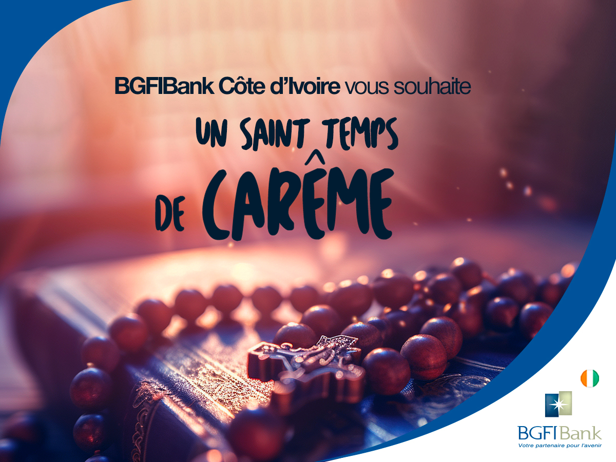 BGFIBankCI's tweet photo. Bon début de Carême à Tous !
#BGFIBank #BGFIBankCI #Careme https://t.co/jQuf2ee7Zo