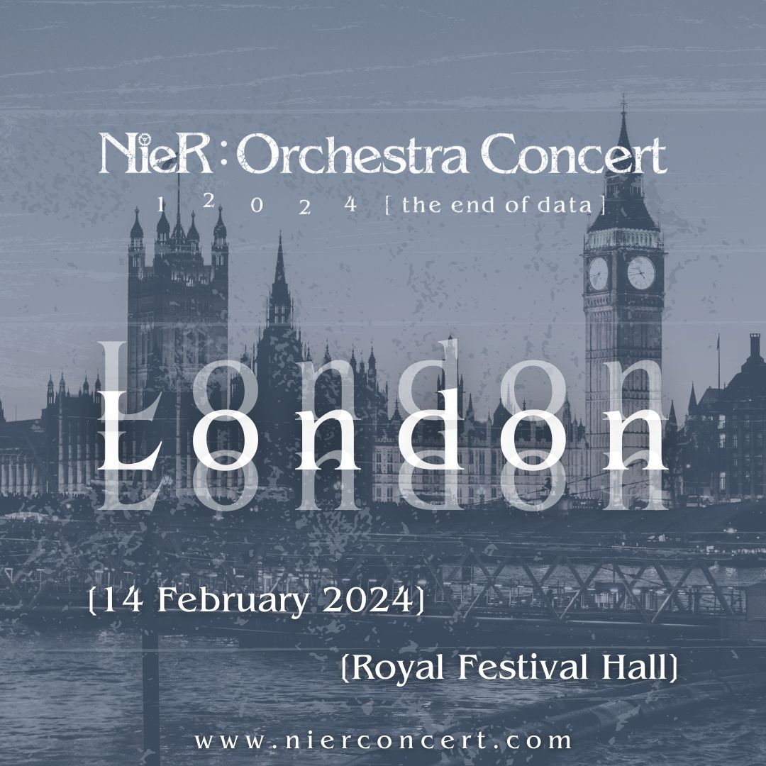 ⟡ LONDON ⟡ 

[TONIGHT: Royal Festival Hall]

Glory to Mankind! ⚔️ 

#awrmusic #nier #nierconcert #nierorchestraconcert #vgm #videogamemusic #ost #orchestra #videogameconcert #squareenix #yokotaro #keiichiokabe #yosukesaito #emievans #jniquenicole #ericroth #arnieroth