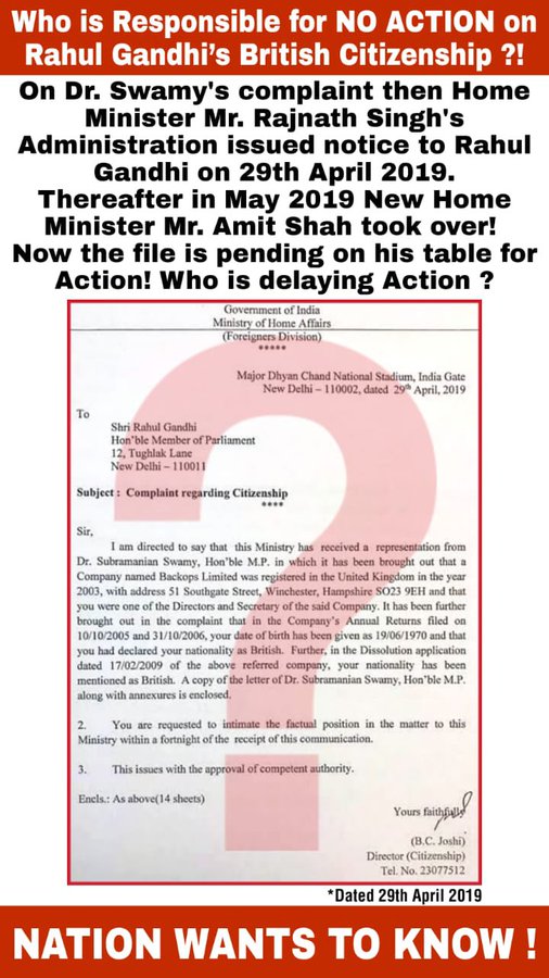 SSR__jaihind's tweet photo. @Swamy39 Who is delaying Action?? https://t.co/NC6XrA6GKZ