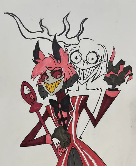 ハズビンホテル アラスター  久々の手描きやから楽しかった #ハズビンホテル #アラスター